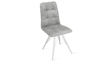 Обеденный стул Аспен К3 (Белый матовый/Микровелюр Wellmart Silver) в Чите