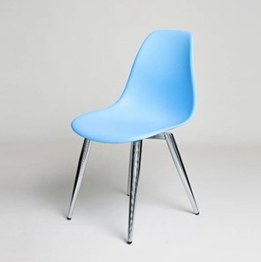 Обеденный стул derstuhl DSL 110 Milan Chrom (голубой) в Чите