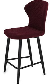 Кухонный стул Марио полубарный (Бордо Т175/ноги черные) в Чите