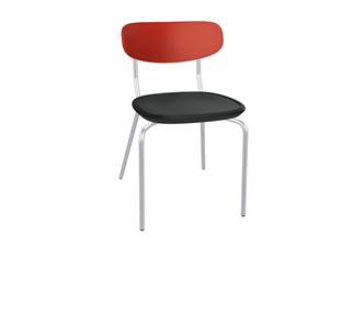 Кухонный стул SHT-ST85-2/SB85-2/S85M (красный/черный/хром лак) в Чите