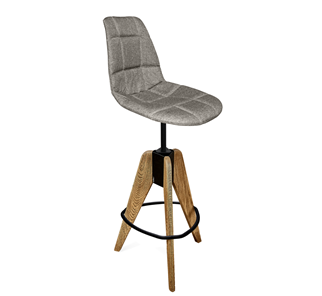 Барный стул SHT-ST29-C/S92 (пепельный/брашированный коричневый/черный муар) в Чите