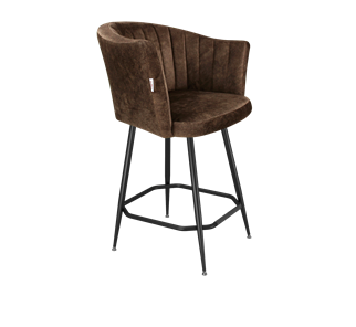 Полубарный стул SHT-ST42-1 / SHT-S148-1 (кофейный трюфель/черный муар) в Чите