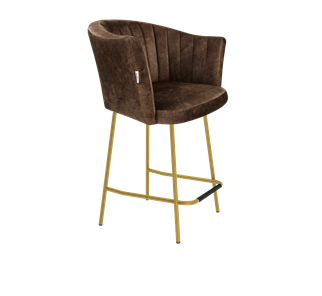 Полубарный стул SHT-ST42-1 / SHT-S29P-1 (кофейный трюфель/золото) в Чите