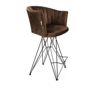 Полубарный стул SHT-ST42-1 / SHT-S66-1 (кофейный трюфель/черный муар) в Чите