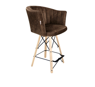 Полубарный стул SHT-ST42-1 / SHT-S80-1 (кофейный трюфель/прозрачный лак/черный) в Чите