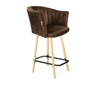 Полубарный стул SHT-ST42-1 / SHT-S94-1 (кофейный трюфель/прозрачный лак/черный муар) в Чите