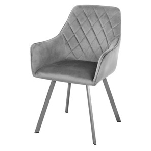 Мягкий кухонный стул-кресло Мадрид СРП-056 бриллиант Дрим серый в Чите