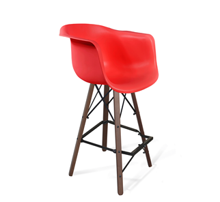 Барный стул SHT-ST31/S80 (красный/темный орех/черный) в Чите