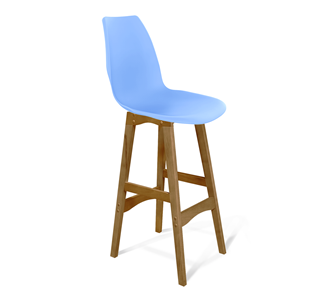 Барный стул SHT-ST29/S65 (голубой pan 278/светлый орех) в Чите