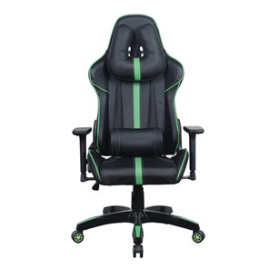 Офисное кресло Brabix GT Carbon GM-120 (две подушки, экокожа, черное/зеленое) 531929 в Чите