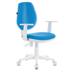 Кресло Brabix Fancy MG-201W (с подлокотниками, пластик белый, голубое) 532411 в Чите
