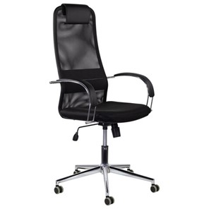 Кресло офисное Brabix Premium Pilot EX-610 CH (хром, ткань-сетка, черное) 532417 в Чите