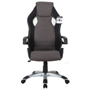 Компьютерное кресло Brabix Techno GM-002 (ткань, черное/серое, вставки белые) в Чите