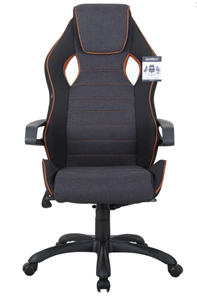 Кресло офисное Brabix Techno Pro GM-003 (ткань, черное/серое, вставки оранжевые) в Чите