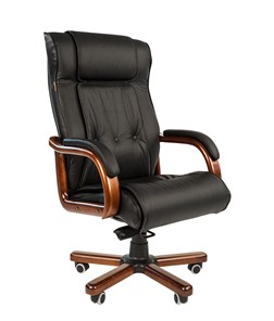 Офисное кресло CHAIRMAN 653 кожа черная в Чите