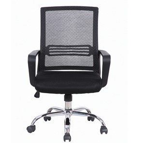 Кресло офисное Brabix Daily MG-317 (с подлокотниками, хром, черное) 531833 в Чите