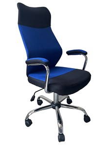 Кресло офисное C168 черный/синий в Чите