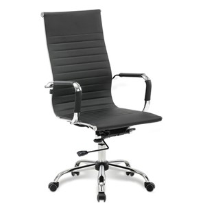 Офисное кресло Brabix BRABIX "Energy EX-509", экокожа, хром, черное, 530862 в Чите