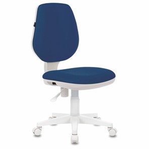 Компьютерное кресло Brabix Fancy MG-201W (без подлокотников, пластик белый, синие) 532413 в Чите
