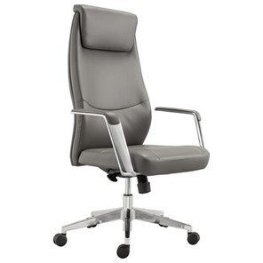 Офисное кресло BRABIX PREMIUM "Jazz EX-757", синхромеханизм, алюминий, экокожа, серое, 532490 в Чите