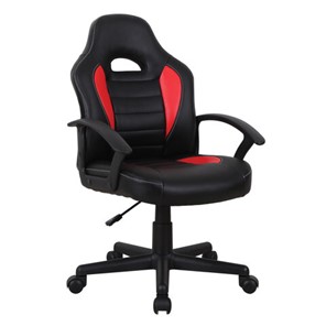 Офисное кресло BRABIX "Spark GM-201", экокожа, черное/красное, 532503 в Чите