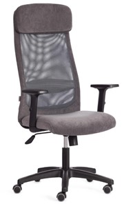 Компьютерное кресло PROFIT PLT флок/ткань, серый, 29/W-12, арт.20537 в Чите