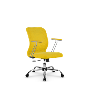 Кресло компьютерное SU-Mr-4/подл.078/осн.003 желтый в Чите