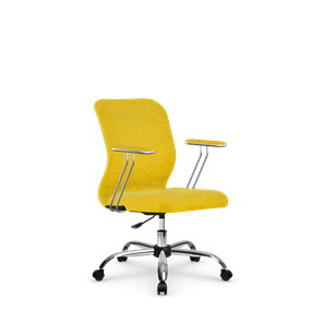 Кресло компьютерное SU-Mr-4/подл.078/осн.006 желтый в Чите