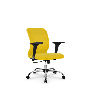 Кресло компьютерное SU-Mr-4/подл.200/осн.003 желтый в Чите