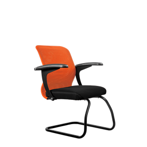 Офисный стул SU-M-4/подл.160/осн.008, Оранжевый/Черный в Чите
