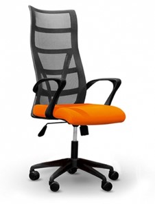 Офисное кресло ДамОфис 5600, оранж/черное в Чите