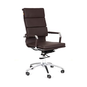 Офисное кресло CHAIRMAN 750 экокожа коричневая в Чите
