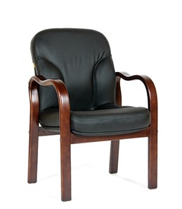 Кресло офисное CHAIRMAN 658 Натуральная кожа черный в Чите