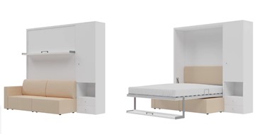 Диван Кровать-трансформер Smart (КД 1400+ШП), шкаф правый, левый подлокотник в Чите