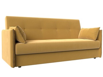 Прямой диван Лига-018, Желтый (микровельвет) в Чите