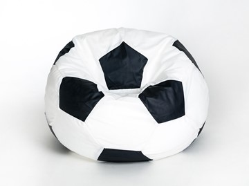 Кресло-мешок Мяч малый, бело-черный в Чите