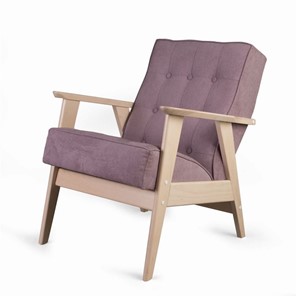 Кресло Ретро (беленый дуб / RS 12 - розовый) в Чите