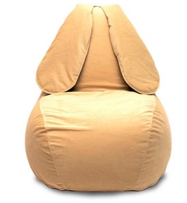 Кресло-мешок Зайка (длинные уши), желтый в Чите