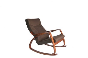 Кресло-качалка Женева, ткань шоколад в Чите