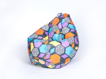 Кресло-мешок Груша большое, велюр принт, геометрия в Чите