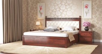 Спальная кровать СВ-Стиль Ричард 140*200 с основанием в Чите