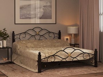 Кровать 2-х спальная Гарда 3, 160х200, черная в Чите