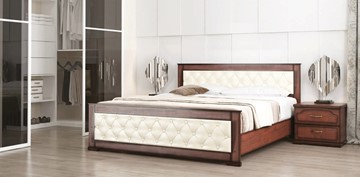 Кровать спальная Стиль 2, 160х200, кожзам, с основанием в Чите