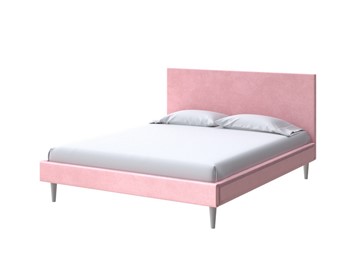 Двуспальная кровать Claro 160х200, Велюр (Casa Жемчужно-розовый) в Чите