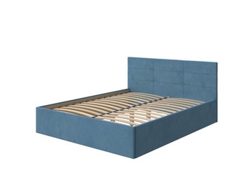 Кровать спальная Vector Plus 160х200, Велюр (Monopoly Прованский синий (792)) в Чите