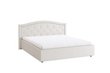 Кровать 2-х спальная Верона 1,6 белый (экокожа) в Чите