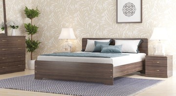 Спальная кровать Золушка, 140х200 с основанием, венге в Чите