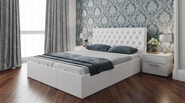 Кровать с механизмом 2-спальная Скарлет (Белая) в Чите
