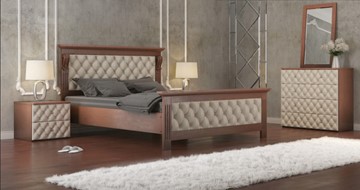 Спальная кровать СВ-Стиль Лидер 140*195 с основанием в Чите