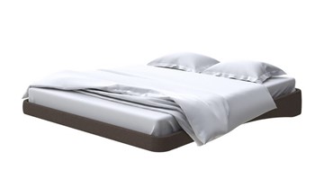 Парящая кровать 160х200, Рогожка (Savana Chocolate) в Чите